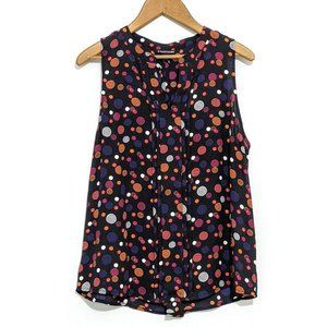 Stitch Fix Colorful Polka Dot Sleeveless Top, Size Large